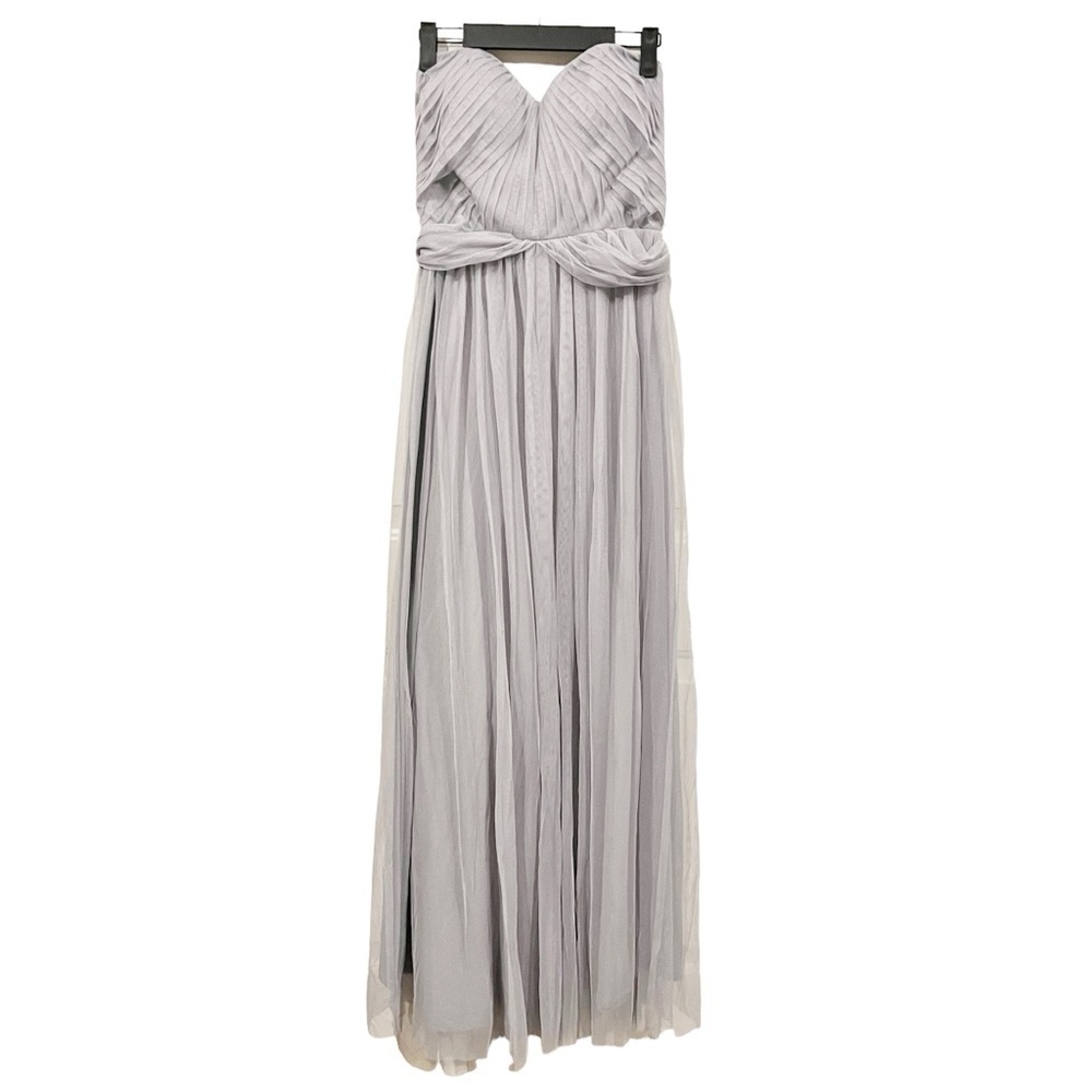 Birdy Grey Christina Convertible Long Gown Maxi Dress Silver Formal S Small - Picture 3 of 9
